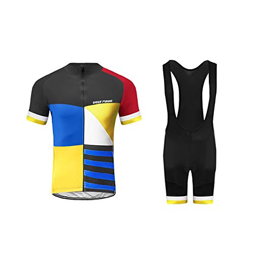 UGLY FROG Maillot Ciclismo Hombres Orbea,Orbea Maillots de Bicicleta Conjunto de Jersey de Manga Corta Top MTB Jersey Manga Corta Bici Set FAX19DTS02