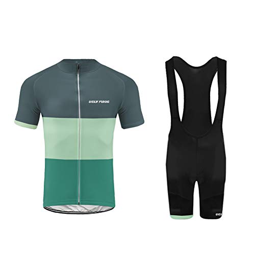 UGLY FROG Maillots de Ciclismo Hombres Camiseta y Pantalones Cortos de Ciclismo Conjunto de Ropa para Ciclismo al Aire Libre