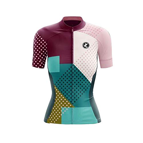 UGLY FROG Manga Corta Maillot Ciclismo De Mujer Verano MTB Maillot Bicicleta, Camiseta y Camisa Ropa De Triatlon Transpirables ESHSJW10