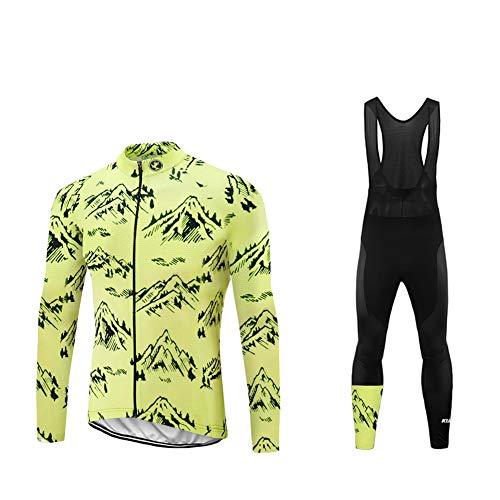 UGLY FROG Mujeres Maillot de Ciclismo Camiseta de Manga Larga de Bicicleta Pantalones Largos Cojín 3D Transpirable Otoño CXWL01F