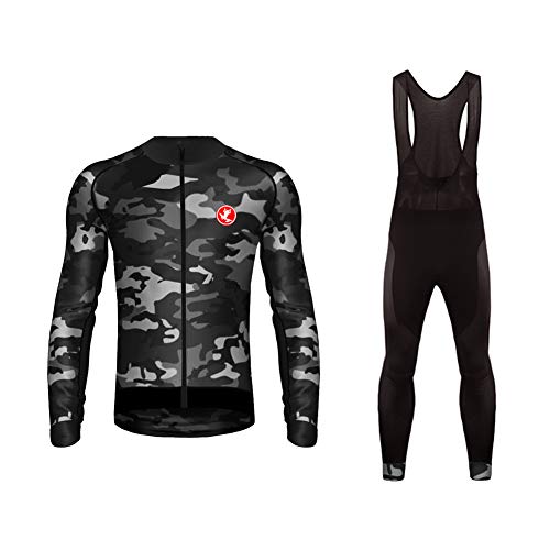 UGLY FROG Nuevo De Invierno MTB Mantener Caliente Bici Manga Larga Maillot Ciclismo Hombre Bodies +Long Bib Pant with Gel Pad Winter Style