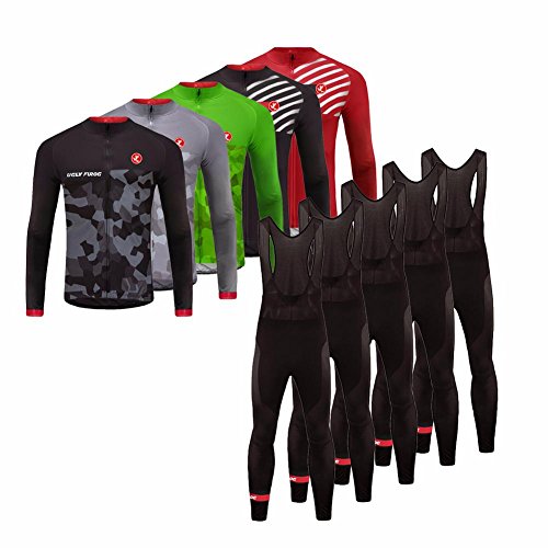 UGLY FROG Nuevo De Invierno MTB Mantener Caliente Bici Manga Larga Maillot Ciclismo Hombre Bodies +Long Bib Pant with Gel Pad Winter Style