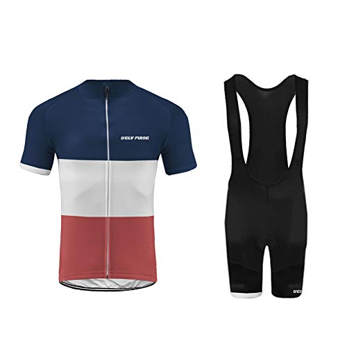 UGLY FROG Traje Ciclismo Hombre para Verano, Ciclismo Maillot y Culotte Ciclismo Culote Bicicleta con 20D Gel Pad para Deportes al Aire Libre Ciclo Bicicleta DXML06