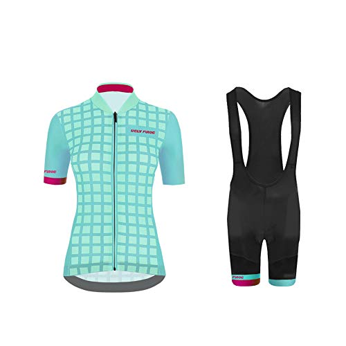 UGLY FROG Traje Ciclismo Mujer para Verano, Ciclismo Maillot y Culotte Ciclismo Culote Bicicleta con 20D Gel Pad para Deportes al Aire Libre Ciclo Bicicleta