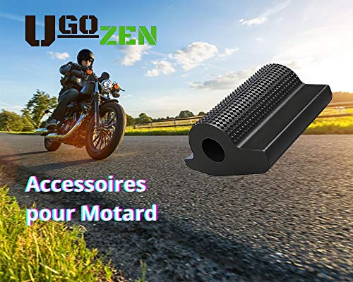 Ugozen - Cubierta De Goma De Pedal Moto , Accesorios Para Moto , Protector De Zapato Moto Palanca Cambios Pedal Motos , Antideslizante con un ancho de 39mm y un diámetro interno de 8mm Negro