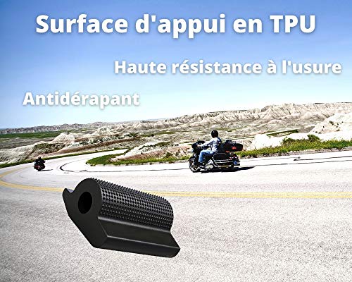 Ugozen - Cubierta De Goma De Pedal Moto , Accesorios Para Moto , Protector De Zapato Moto Palanca Cambios Pedal Motos , Antideslizante con un ancho de 39mm y un diámetro interno de 8mm Negro