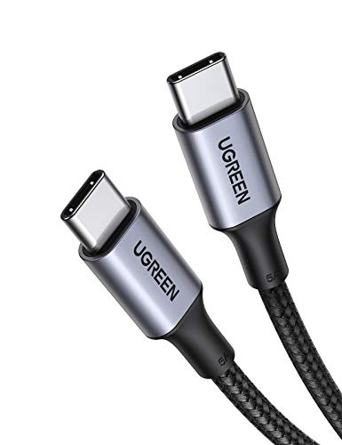 UGREEN Cable USB C a USB C 100W, Cable Tipo C 20V 5A Carga Rápida Compatible con MacBook Pro 16'' 15" 13", MacBook, iMac 2017, DELL XPS 13 15, Huawei P30 Pro, Xiaomi 11, Galaxy S21 S20-2 Metros