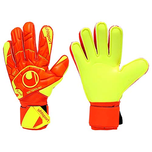 uhlsport Impulse Soft Flex Frame Guantes De Portero, Hombre, Dynamic Orange/Amarillo f, 6.5