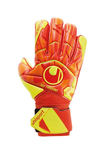 uhlsport Impulse Soft Flex Frame Guantes De Portero, Hombre, Dynamic Orange/Amarillo f, 6.5