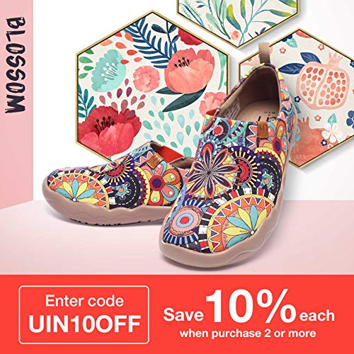 UIN Blanco Zapatillas Granada de Tinta el Naturalista Comodos Verano Planos Mujer Blossom 40