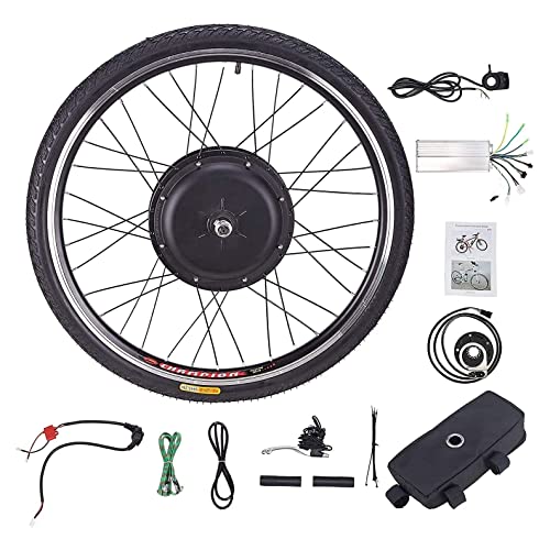 Uioy Kit de conversión de Bicicleta eléctrica, Kit de conversión de Bicicleta eléctrica de 48 V 1000 W, Motor de Cubo sin Engranajes sin escobillas de Rueda Trasera de 26 Pulgadas