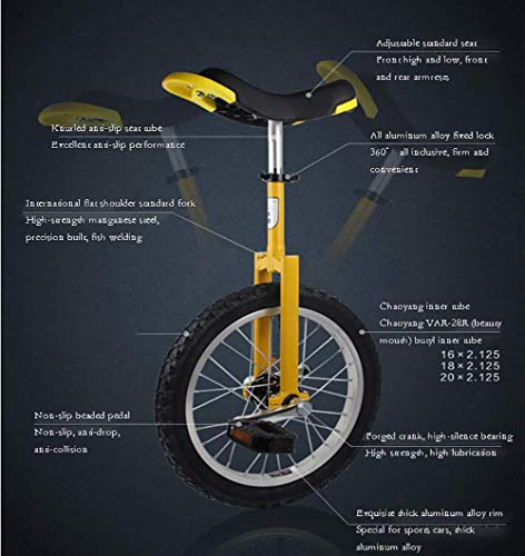 UKUOFL Triciclo Actual Rueda de 16"18" Pulgadas Rueda de neumático de butilo a Prueba de Fugas Unic Ciclismo Deportes al Aire Libre Fitness Ejercicio Salud Happy House