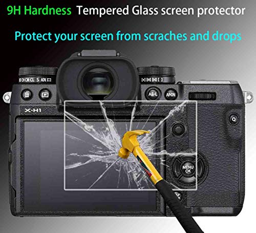 ULBTER - Protector de pantalla para cámara Sony Alpha 1/A1 y funda de zapata caliente, cristal templado de dureza 9H, antiarañazos, antihuellas dactilares, antiburbujas, 3+2 unidades