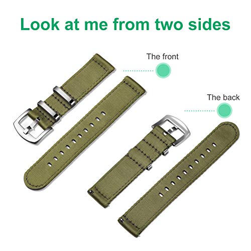 Ullchro Nylon Correa Reloj Calidad Alta Correa Relojes Militar del ejército - 18mm, 20mm, 22mm, 24mm Correa Reloj con Hebilla de Acero Inoxidable (22mm, Army Green)