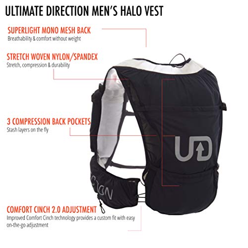 Ultimate Direction Halo Vest Racevest Zwart Heren | 10 Liter