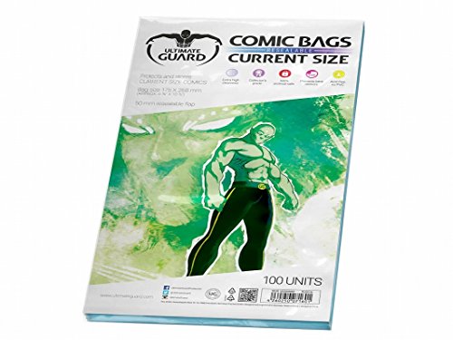 Ultimate Guard UGD020002 - Bolsas de Cómic Resellables, (versión en inglés), Pack de 100