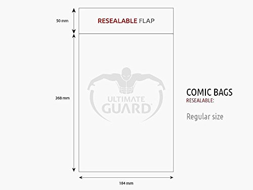 Ultimate Guard UGD020019 - Fundas para cómic (Reutilizables, tamaño Regular, 100 Unidades)