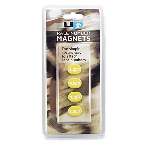 Ultimate Performance Race Number Magnets Imanes Porta Dorsal, Unisex Adulto, Amarillo, Talla única