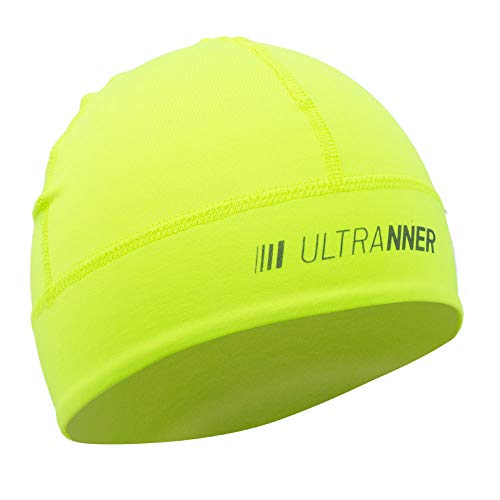 ULTRANNER - MUSALA | Gorro Invierno Running para Hombre y Mujer - con Fibra Micro Polar Termica y Transpirable - Apto para Trail Running Trekking Senderismo y Más - Color Amarillo Fluor