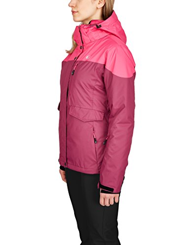 Ultrasport Advanced Chaqueta 3 en 1, Todo Tipo de Clima All Season para Actividades al Aire Libre, esquí/Snowboard, Ocio, Impermeable al Agua y al Viento, Transpirable, Mujer, Baya/Rosado, M