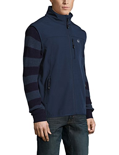 Ultrasport Basic Chaleco softshell para hombre Ando, chaleco, chaleco de entretiempo, chaleco softshell, chaleco funcional, chaleco informal, chaleco outdoor para hombre, Blu Marino, M