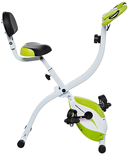 Ultrasport F-Bike 200B Bicicleta estática con sensores de Pulso de Mano, Plegable, con Respaldo, Unisex, Amarillo