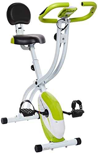 Ultrasport F-Bike 200B Bicicleta estática con sensores de Pulso de Mano, Plegable, con Respaldo, Unisex, Amarillo