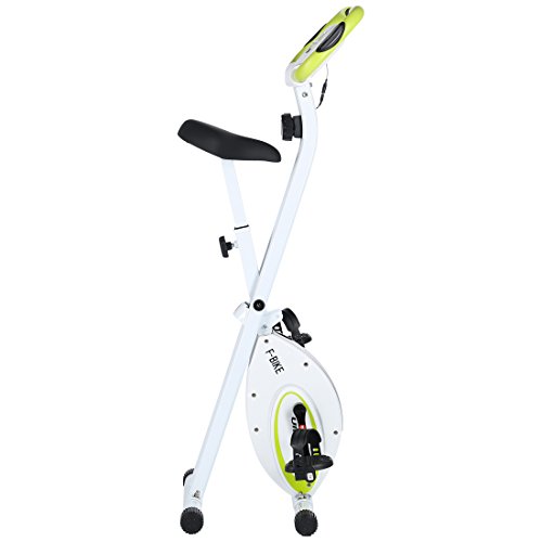 Ultrasport F-Bike estática, Aparato doméstico, Bicicleta Fitness Plegable con Consola y sensores de Pulso en Manillar, Unisex, Verde, OS