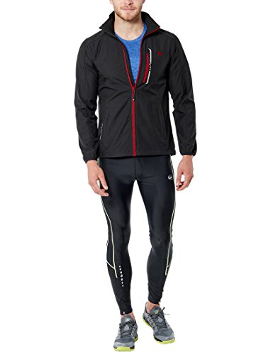 Ultrasport Hannes Softshell Chaqueta Ligera, Hombre, Negro/Rojo, S