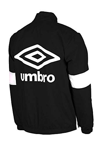 Umbro Panelled FZ Windbreaker Cortavientos, Negro, Blanco, XL Unisex Adulto