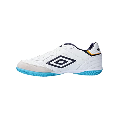 Umbro Speciali Eternal Team NT IC, Bota de fútbol, White-Evening Blue-Scuba Blue-Zinnia, Talla 7 US (40 EU)