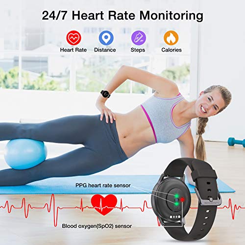 UMIDIGI Smart Watch, Uwatch 3S Rastreador de Actividad Física para Hombres y Mujeres, Monitor de Frecuencia Cardíaca, Podómetro Impermeable de 5 ATM, Reloj Inteligente para Android iOS