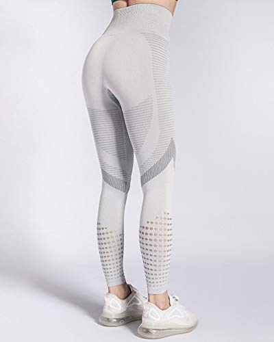 UMIPUBO Pantalón Deportivo de Mujer Cintura Alta Yoga Leggings de Punto Sin Costuras Mallas Leggings para Running Training Fitness