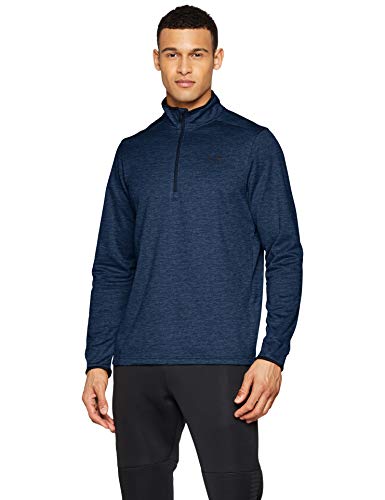 Under Armour Armour Fleece 1/2 Zip, camiseta de manga larga hombre, Azul (Academy / Black) , L