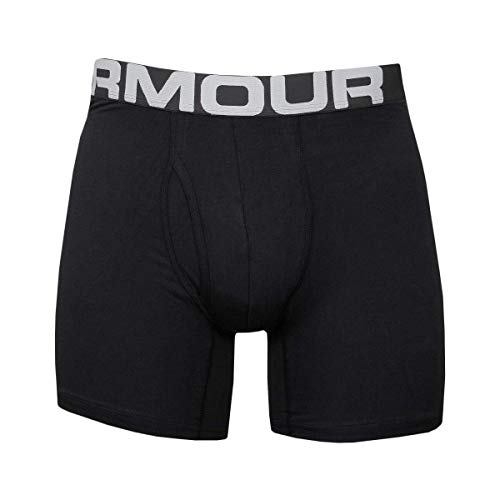 Under Armour Charged Cotton 6 en un pack de 3, bóxers ajustados hombre, Negro (Black / Black / Black) , L