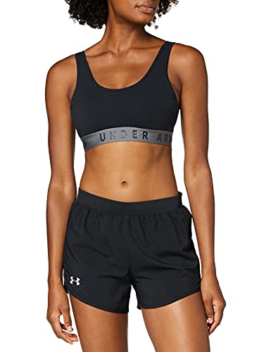 Under Armour Fly By 2.0, shorts deportivos, shorts de mujer mujer, Negro (Black / Black / Reflective) , S