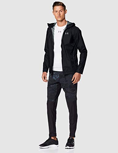 Under Armour Forefront Rain Chaqueta, Hombre, Negro, LG