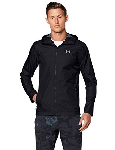 Under Armour Forefront Rain Chaqueta, Hombre, Negro, LG