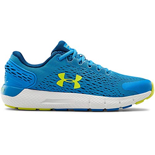 Under Armour Grade School Charged Rogue 2, Zapatillas para Correr de Carretera Unisex Niños, Azul Eléctrico/Azul Grafito/Rayo Amarillo (402), 35.5 EU