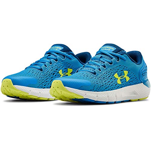 Under Armour Grade School Charged Rogue 2, Zapatillas para Correr de Carretera Unisex Niños, Azul Eléctrico/Azul Grafito/Rayo Amarillo (402), 35.5 EU