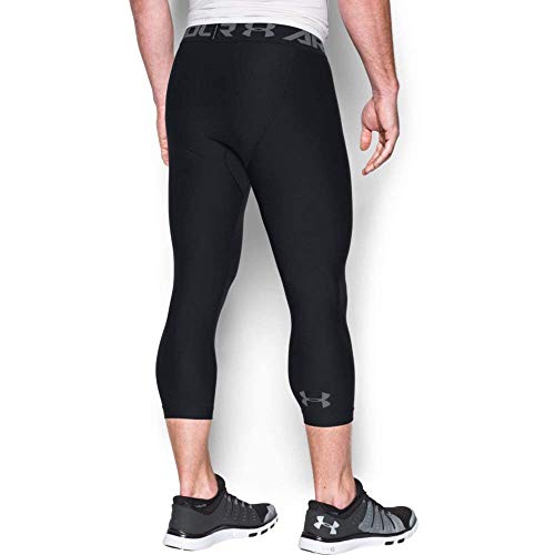 Under Armour HG Armour 2.0 3/4 Legging pantalón Largo, Hombre, Negro (Black/Graphite), L