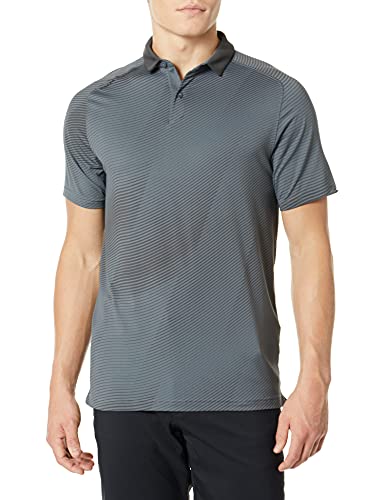 Under Armour ISO-Chill Drop Zone Polo para Hombre, Polo ISO-Chill Drop Zone, Hombre, Color Gris Pardo (012)/Negro, tamaño Small