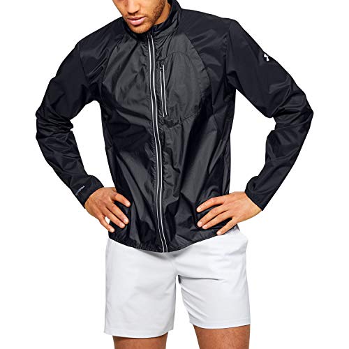 Under Armour Men's Run Impasse Wind Jacket , Black (001)/Reflective , X-Large