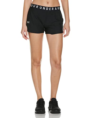 Under Armour Play Up Shorts 3.0, Corto mujer, Negro (Black / Black / White) , S