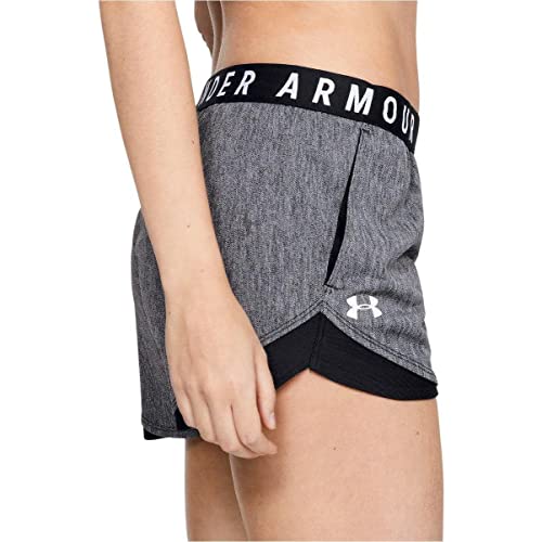 Under Armour Play Up Twist Shorts 3.0, shorts mujer, Negro (Black / Black / White) , L