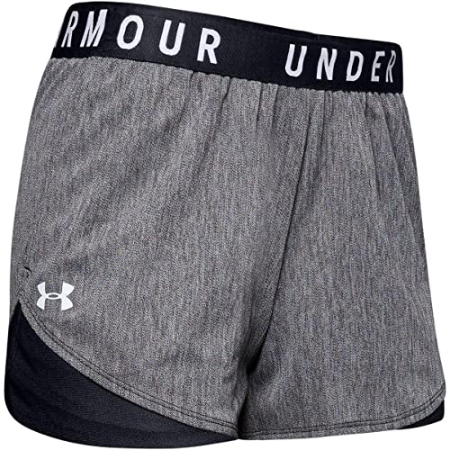 Under Armour Play Up Twist Shorts 3.0, shorts mujer, Negro (Black / Black / White) , L