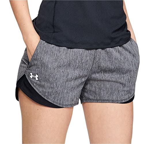 Under Armour Play Up Twist Shorts 3.0, shorts mujer, Negro (Black / Black / White) , L