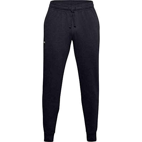 Under Armour Rival Fleece, pantalones de chándal hombre, Negro (Black / Onyx White) , XL