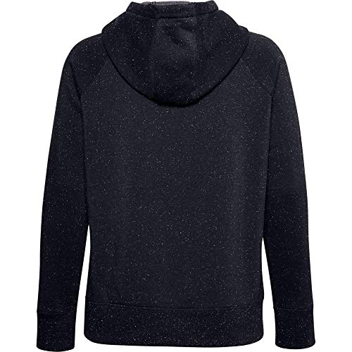 Under Armour Rival - Sudadera con Capucha para Mujer, Not Applicable, Rival - Sudadera con Capucha y Logotipo, Mujer, Color Negro / Blanco / Blanco (002), tamaño Extra-Small