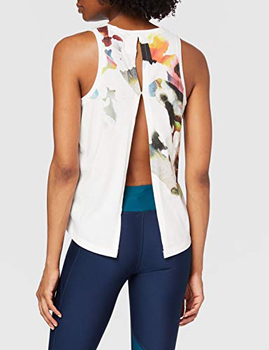 Under Armour Run Tie Back Tanque, Mujer, Blanco, XS